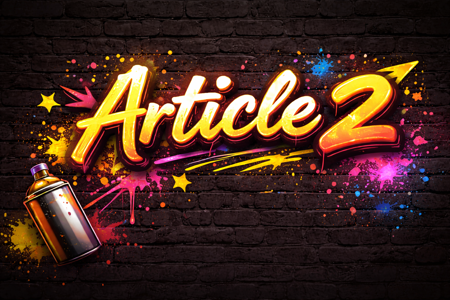 Bannière graffiti Article 2 Music Sans Visa ambiance DJ fond noir